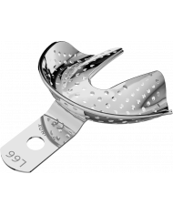 Porte Empreintes Perforé Inox Rétentif Edenté Pour Prothèses Totales