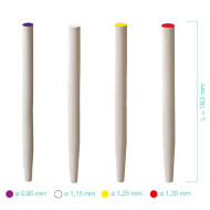 Tenon en Fibre de Verre Ivoire Non Filetés